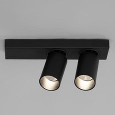 Спот с арматурой чёрного цвета, металлическими плафонами Eurosvet 20139/2 LED черный