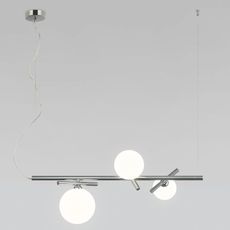 Светильник с плафонами белого цвета Eurosvet 50382/3 хром