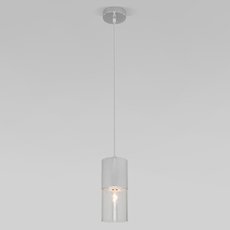 Светильник с стеклянными плафонами прозрачного цвета Eurosvet 50233/1 серебро