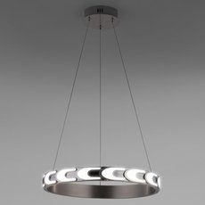 Светильник с арматурой чёрного цвета, пластиковыми плафонами Eurosvet 90163/1 сатин-никель