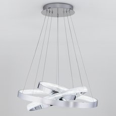 Светильник с плафонами белого цвета Eurosvet 90176/3 хром