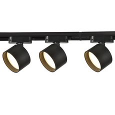 Шинная система с арматурой чёрного цвета, металлическими плафонами Favourite 4026-3U
