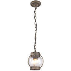 Светильник для уличного освещения с арматурой коричневого цвета, стеклянными плафонами Favourite 1498-1P
