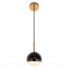 Светильник с арматурой латуни цвета, плафонами чёрного цвета Cloyd 11057
