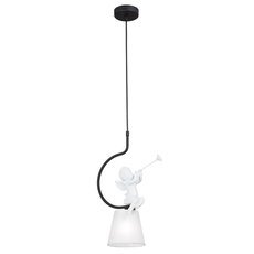 Светильник с арматурой чёрного цвета, плафонами белого цвета Vitaluce V2972-1/1S