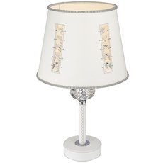 Настольная лампа с арматурой белого цвета, пластиковыми плафонами Wertmark WE392.01.004