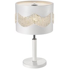 Настольная лампа с арматурой хрома цвета, плафонами белого цвета Wertmark WE394.03.004