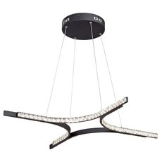 Светильник с арматурой чёрного цвета, плафонами прозрачного цвета Vitaluce V4669-1/4S