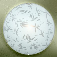 Настенно-потолочный светильник с стеклянными плафонами белого цвета Vitaluce V6155/1A
