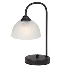 Настольная лампа с арматурой чёрного цвета, плафонами белого цвета Vitaluce V4423-1/1L