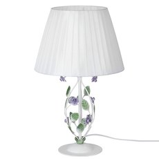 Настольная лампа с текстильными плафонами белого цвета Vitaluce V1794-0/1L