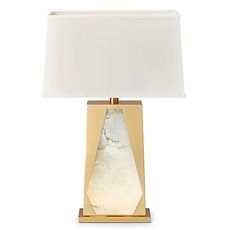 Настольная лампа с арматурой латуни цвета, плафонами белого цвета BLS 21378