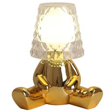 Настольная лампа с арматурой золотого цвета, стеклянными плафонами BLS 21305