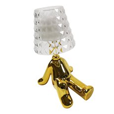 Настольная лампа с арматурой золотого цвета, стеклянными плафонами BLS 21304