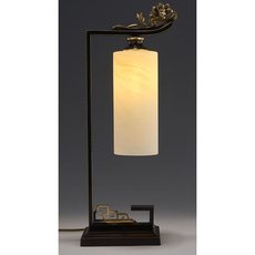 Настольная лампа с арматурой чёрного цвета, стеклянными плафонами BLS 21327