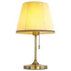 Настольная лампа с арматурой бронзы цвета, текстильными плафонами Citilux CL402733