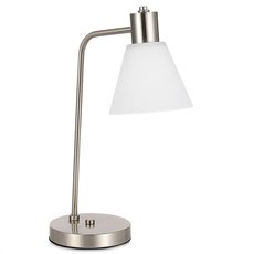 Настольная лампа с арматурой никеля цвета, плафонами белого цвета EVOLUCE SLE1561-104-01