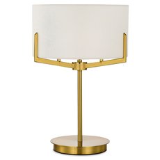 Настольная лампа с арматурой латуни цвета, текстильными плафонами EVOLUCE SLE3010-304-02