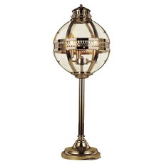 Настольная лампа с арматурой бронзы цвета, стеклянными плафонами Delight Collection KM0115T-3S BRASS