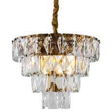 Люстра в кабинет Delight Collection KG1113P-7 brass/clear