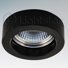 Точечный светильник с арматурой чёрного цвета, плафонами чёрного цвета Lightstar 006137