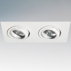 Точечный светильник с арматурой белого цвета, металлическими плафонами Lightstar 011612