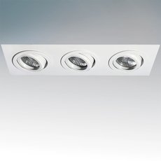 Точечный светильник с арматурой белого цвета, металлическими плафонами Lightstar 011613