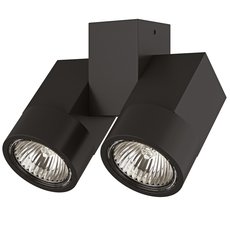 Точечный светильник с металлическими плафонами чёрного цвета Lightstar 051037