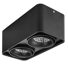 Точечный светильник с металлическими плафонами чёрного цвета Lightstar 052327