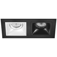 Точечный светильник с металлическими плафонами чёрного цвета Lightstar D5270607