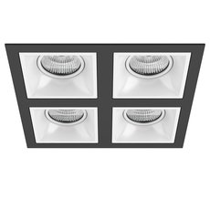 Точечный светильник с металлическими плафонами чёрного цвета Lightstar D54706060606