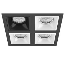 Точечный светильник с металлическими плафонами чёрного цвета Lightstar D54707060606