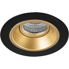 Точечный светильник с арматурой чёрного цвета, плафонами золотого цвета Lightstar D61703