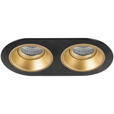 Точечный светильник с арматурой чёрного цвета, плафонами золотого цвета Lightstar D6570303