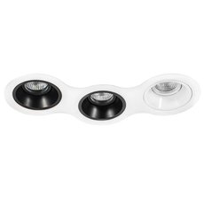 Точечный светильник с арматурой чёрного цвета, металлическими плафонами Lightstar D696070706