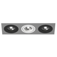 Точечный светильник с арматурой серого цвета, металлическими плафонами Lightstar i539070607