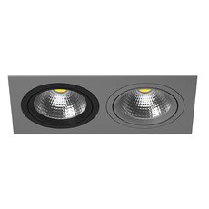 Точечный светильник с арматурой серого цвета, металлическими плафонами Lightstar i8290709