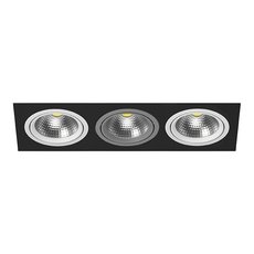 Точечный светильник с арматурой чёрного цвета, металлическими плафонами Lightstar i837060906