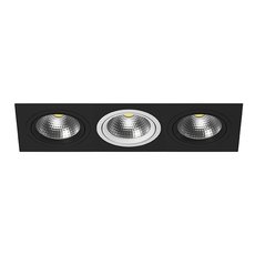 Точечный светильник с металлическими плафонами чёрного цвета Lightstar i837070607