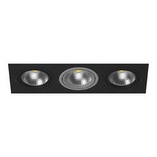 Точечный светильник с арматурой чёрного цвета, металлическими плафонами Lightstar i837070907