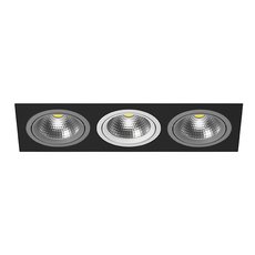 Точечный светильник с арматурой чёрного цвета, металлическими плафонами Lightstar i837090609
