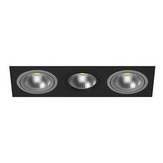Точечный светильник с арматурой чёрного цвета, металлическими плафонами Lightstar i837090709