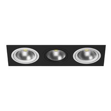 Точечный светильник с арматурой чёрного цвета, металлическими плафонами Lightstar i837600706