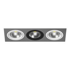 Точечный светильник с металлическими плафонами серого цвета Lightstar i839060706