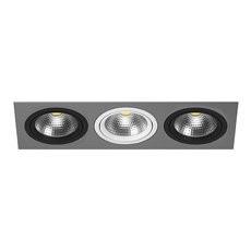 Точечный светильник с металлическими плафонами серого цвета Lightstar i839070607