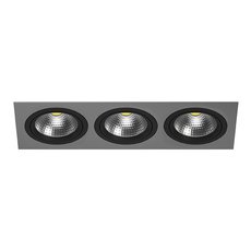 Точечный светильник с металлическими плафонами серого цвета Lightstar i839070707
