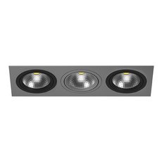 Точечный светильник с металлическими плафонами серого цвета Lightstar i839070907
