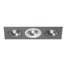 Точечный светильник с металлическими плафонами серого цвета Lightstar i839090609