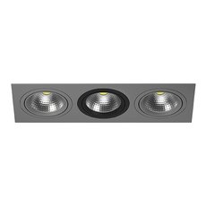 Точечный светильник с металлическими плафонами серого цвета Lightstar i839090709