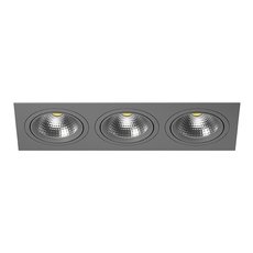 Точечный светильник с металлическими плафонами серого цвета Lightstar i839090909
